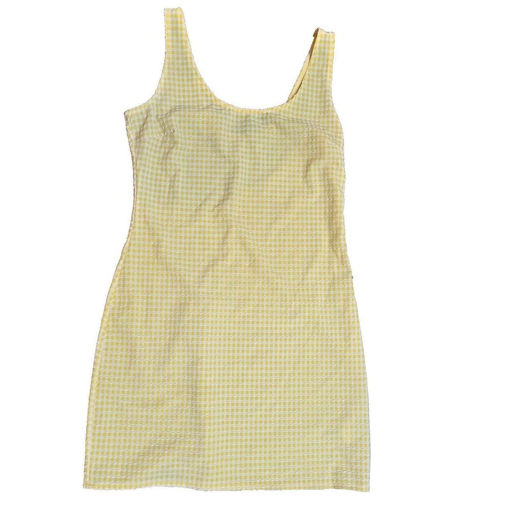 Urban-outfitters Women's Yellow and White Dress